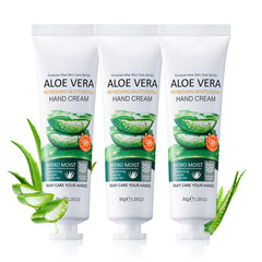 LAIKME aloe vera hand cream 3-pack on display for daily moisture