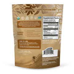 Packaging of Laird Superfood Lion's Mane Mushroom Powder