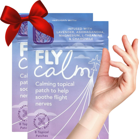 Front view of Laki Naturals Fly Calm Patch 2-Pack packaging