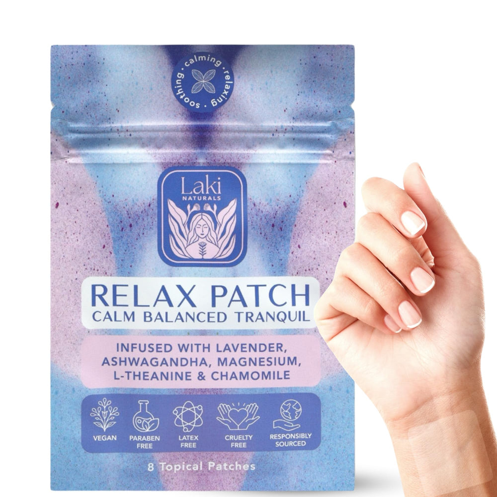 Front view of Laki Naturals Relax Patch Pack of 8