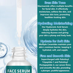 LAKIBOLE Niacinamide Serum texture swirl with hyaluronic acid conveys hydration.