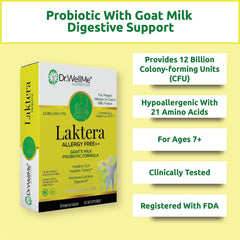 Ingredient panel showing prebiotics and probiotics