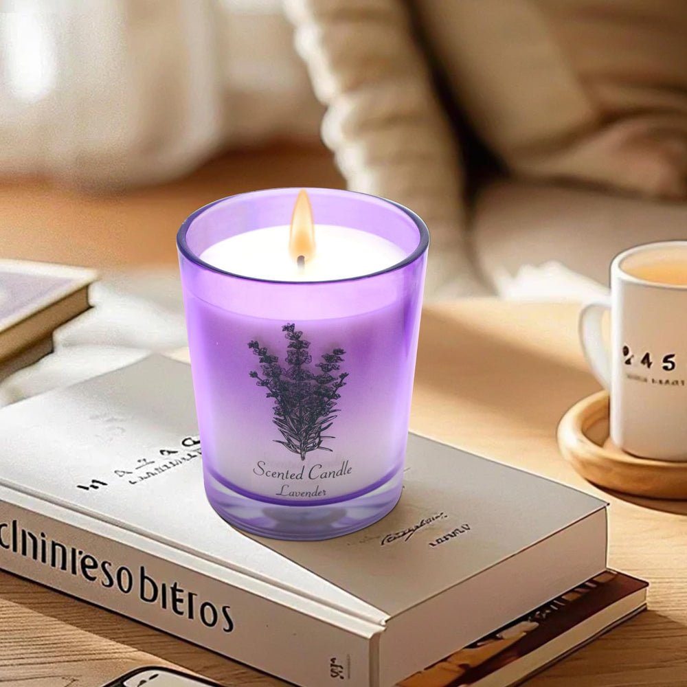 Close-up of Lamway candle wax with lavender aroma for relaxation.
