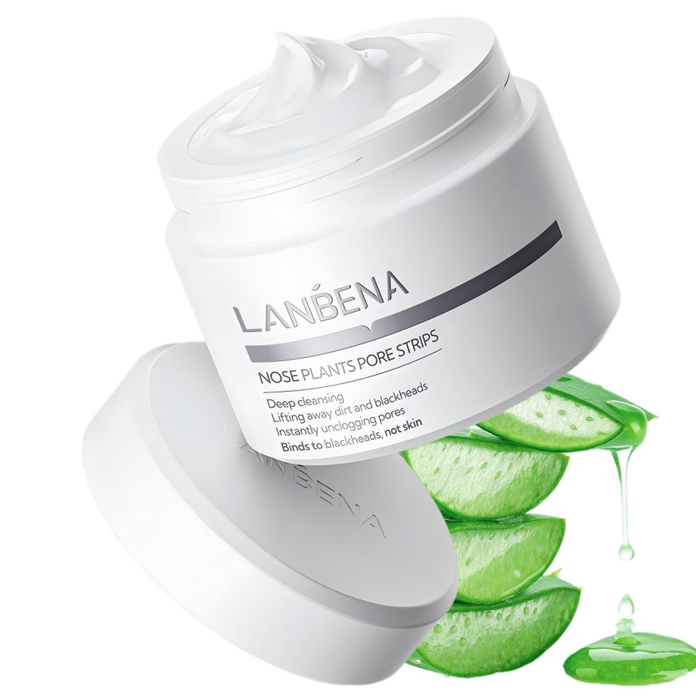 LANBENA blackhead mask box close-up for easy nose pore care.