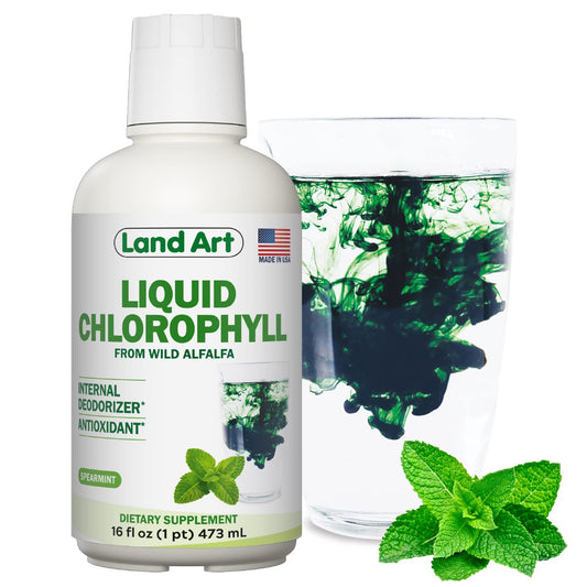 Bottle of Land Art Liquid Chlorophyll Mint