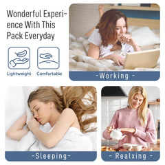 Castor oil pack kit with storage pouch and optional heating pad