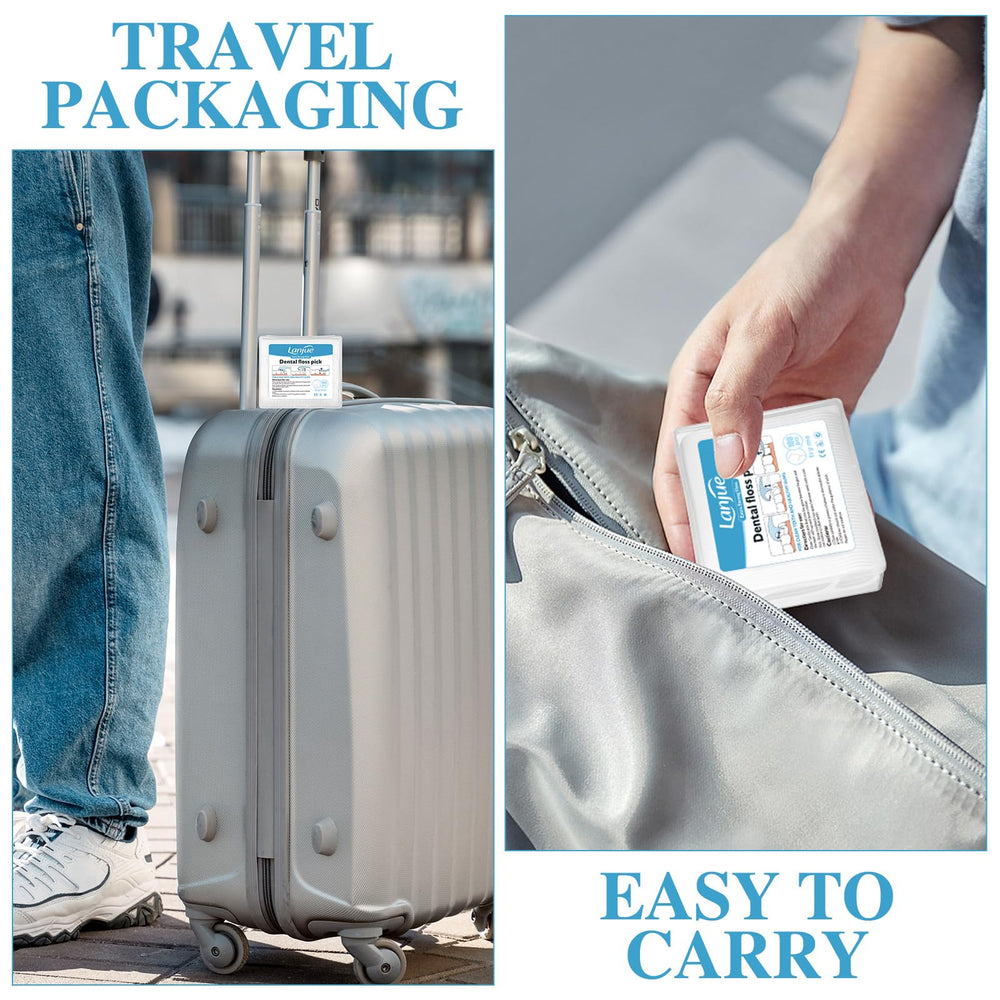 Travel-friendly dental flossers in a small portable case
