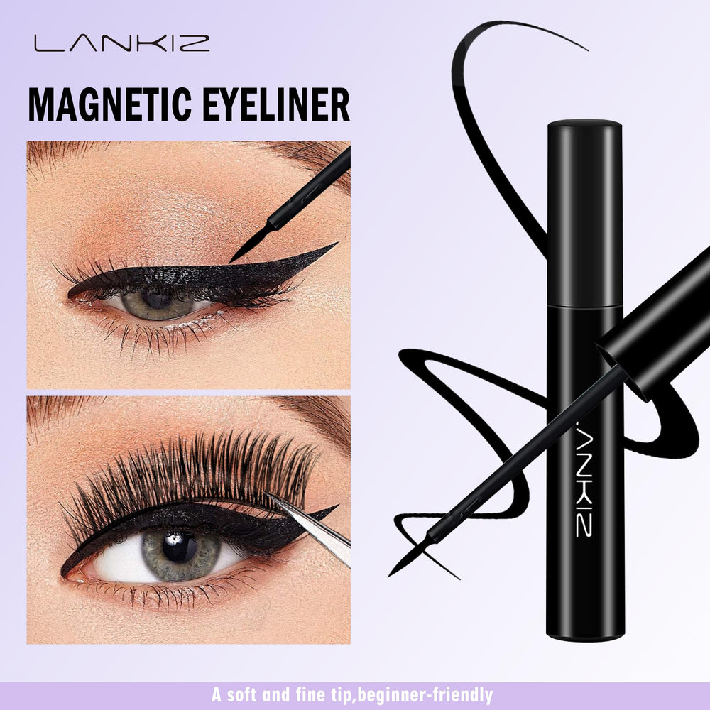 LANKIZ magnetic eyelash glue pack 2 demonstrates beginner-friendly precision.