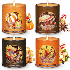 Lanpn Fall Scented Candles Gift Set front view