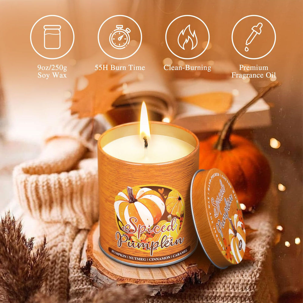 Maple Sugar Wreath candle from Lanpn Fall Scented Candles Gift Set