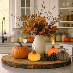 Pumpkin-shaped tealight candle from Lanpn autumn set