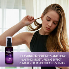 Lanthome hair texture after use shows softer, more manageable strands