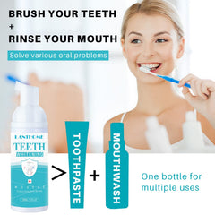 Close-up of foam texture on toothbrush with LANTHOME foam