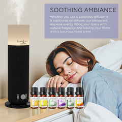 Lantixin essential oil blends 6-pack arranged with greenery