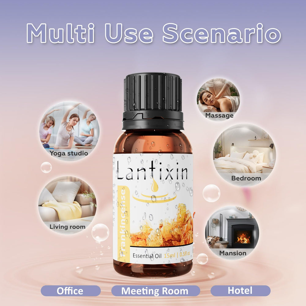 Diffuser setup with Frankincense essential oil by Lantixin.