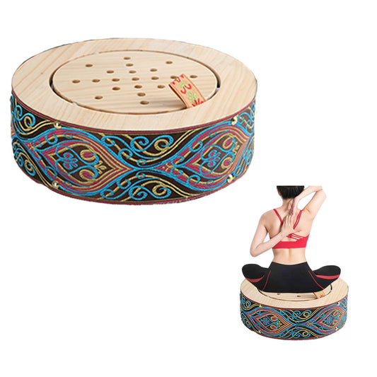LANYANZI smokeless moxa cone burner box in solid wood