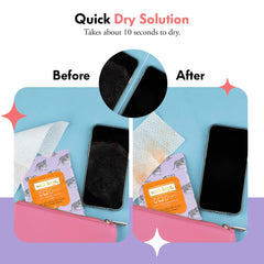 Laptop or tablet screen cleaned with Well-Kept wipes