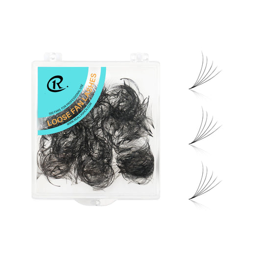 Larealsh Promade 500 fans, 5D 0.07, 12mm D curl, soft natural look for lashes.