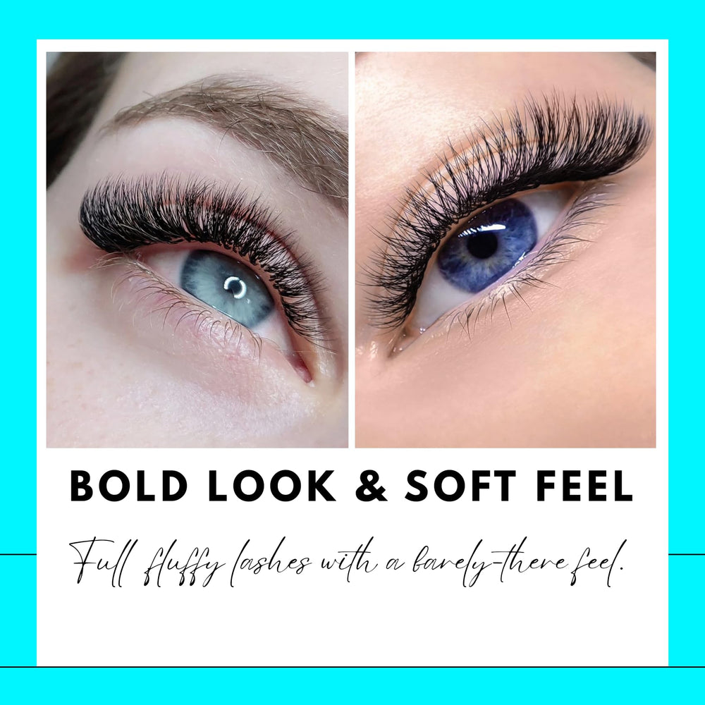 Larealsh ready-to-use fans for efficient eyelash extensions, save chair time.