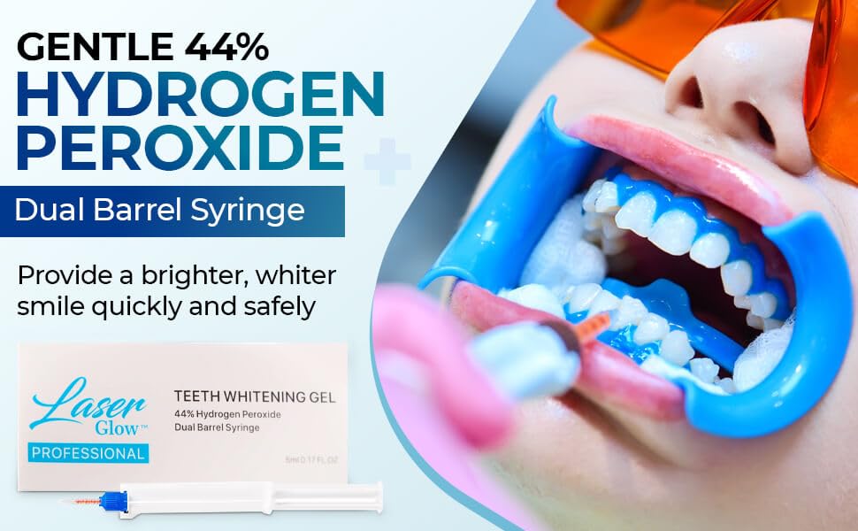 Dual-barrel syringe design for precise application of LaserGlow whitening gel