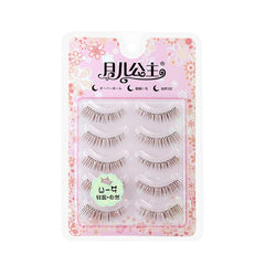 LASGOOS brown natural false eyelashes with clear band for everyday, natural eye enhancement.