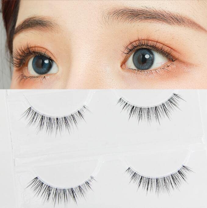LASGOOS natural-look lashes with 3D invisible band for daily wear
