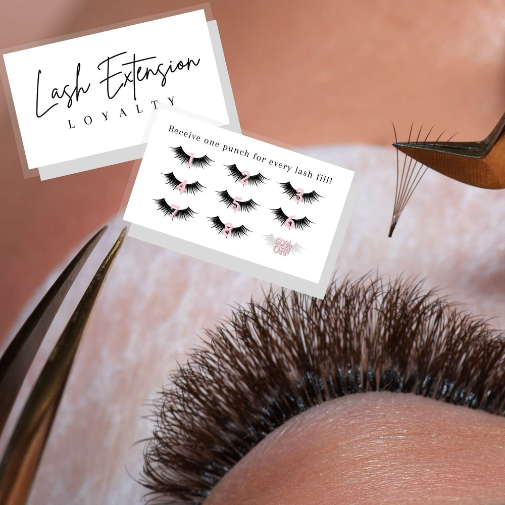 Lashicorn pink watercolor accent across aftercare card for cohesive branding.