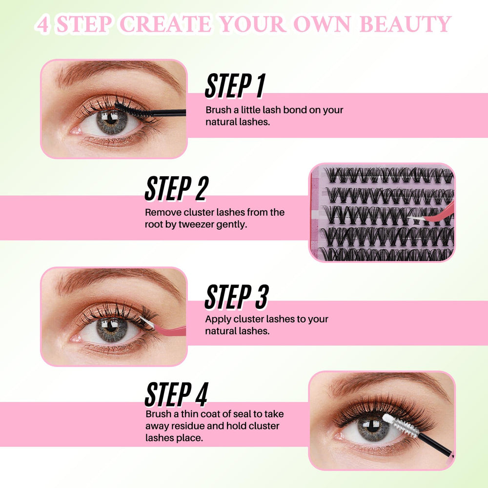 LASHSUN 9-16mm cluster lashes for versatile eye looks