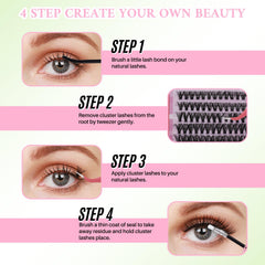 LASHSUN 9-16mm cluster lashes for versatile eye looks