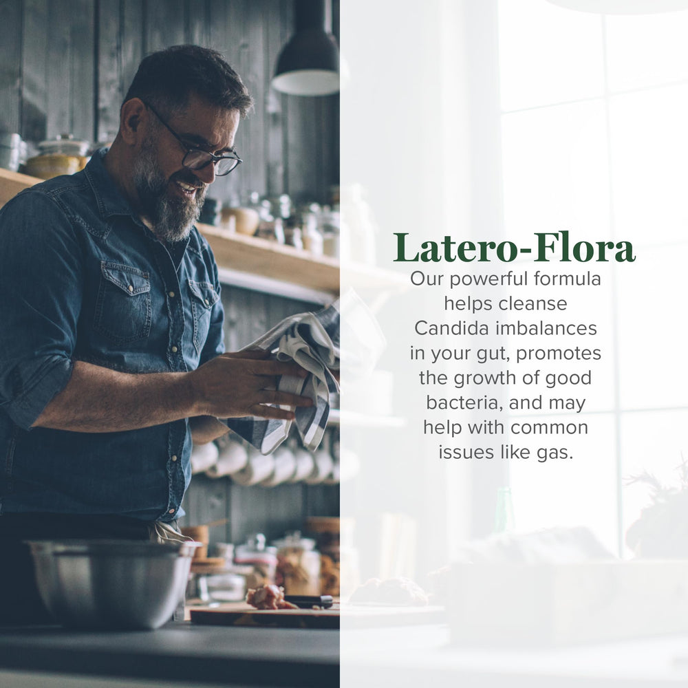 Latero-Flora Probiotic 60 Count bottle - back label
