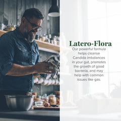 Latero-Flora Probiotic 60 Count bottle - back label
