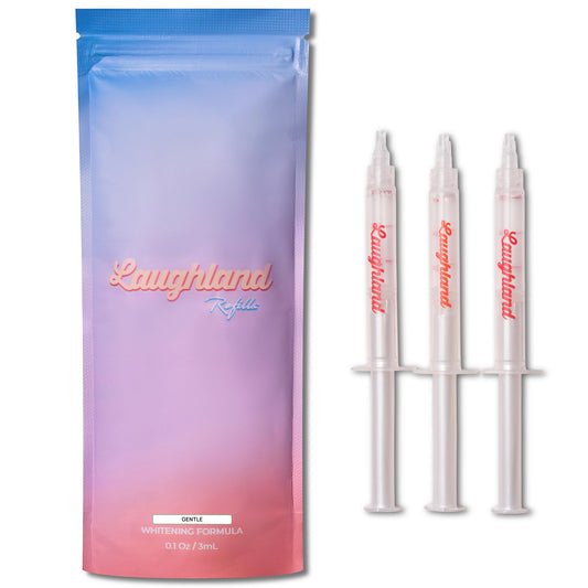 Product packaging for Laughland Gentle Teeth Whitening Gel 3 Pack