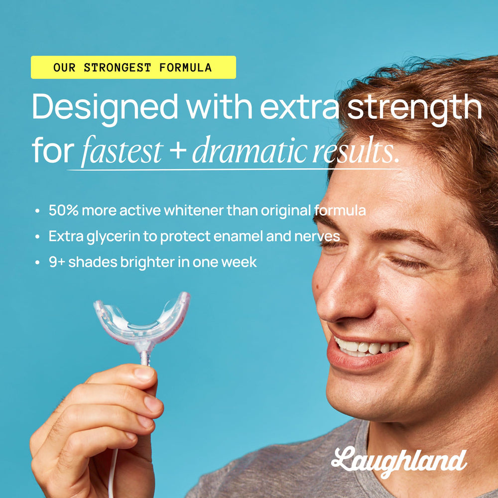 Compact, travel-ready whitening kit for home use