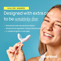 Fresh natural mint flavor of Laughland whitening gel