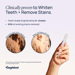 Mint-flavored whitening gel texture inside Laughland pen