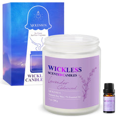Lavender Cedarwood wickless soy candle in glass jar for candle warmer lamp