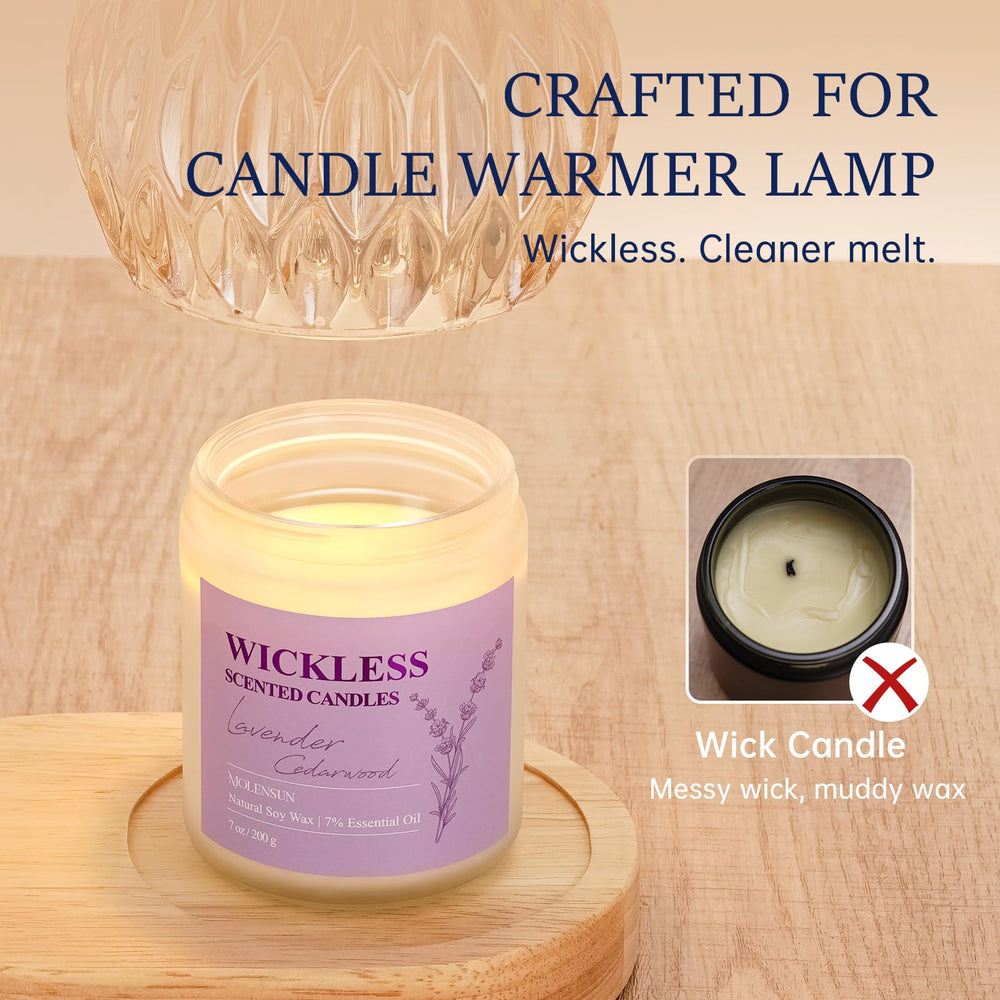 Close-up of Wickless candle melt showing even fragrance release