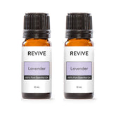 Two bottles of Revive Lavender Essential Oil 2-pack with Revive branding