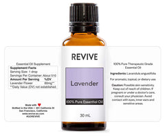 Close-up pour of lavender essential oil 30mL