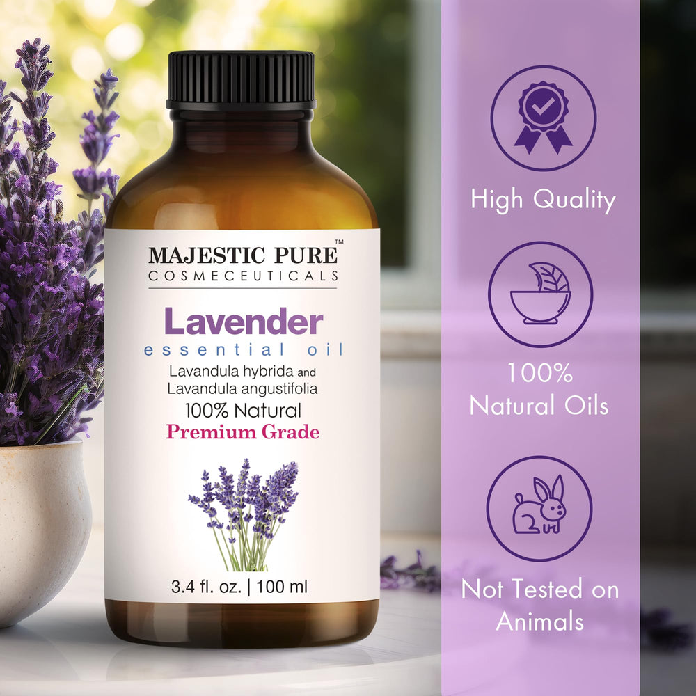 Lavender essential oil for diffusers and aromatherapy sessions
