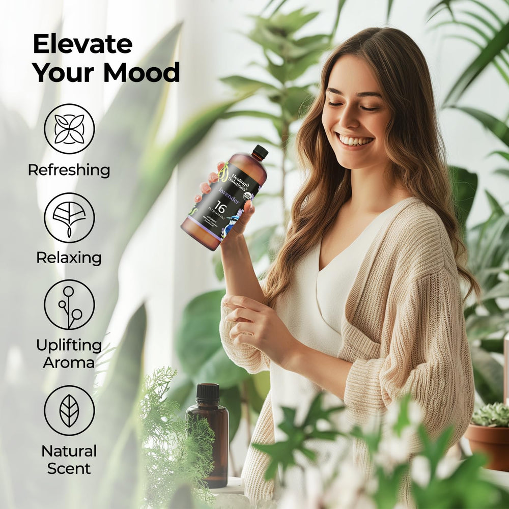 Lavender essential oil used in a diffuser for aromatherapy