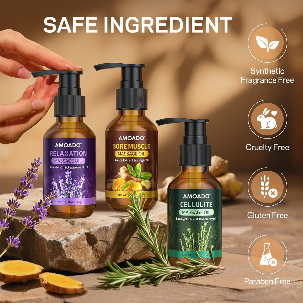 Lavender and peppermint aromatherapy massage oil