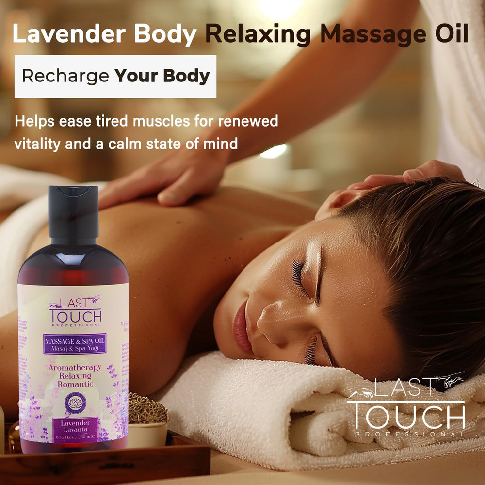 Close-up of Lavender Sensual Massage Oil bottle