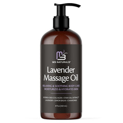 8 oz bottle of Lavender Sensual Massage Oil with Collagen and Stem Cells