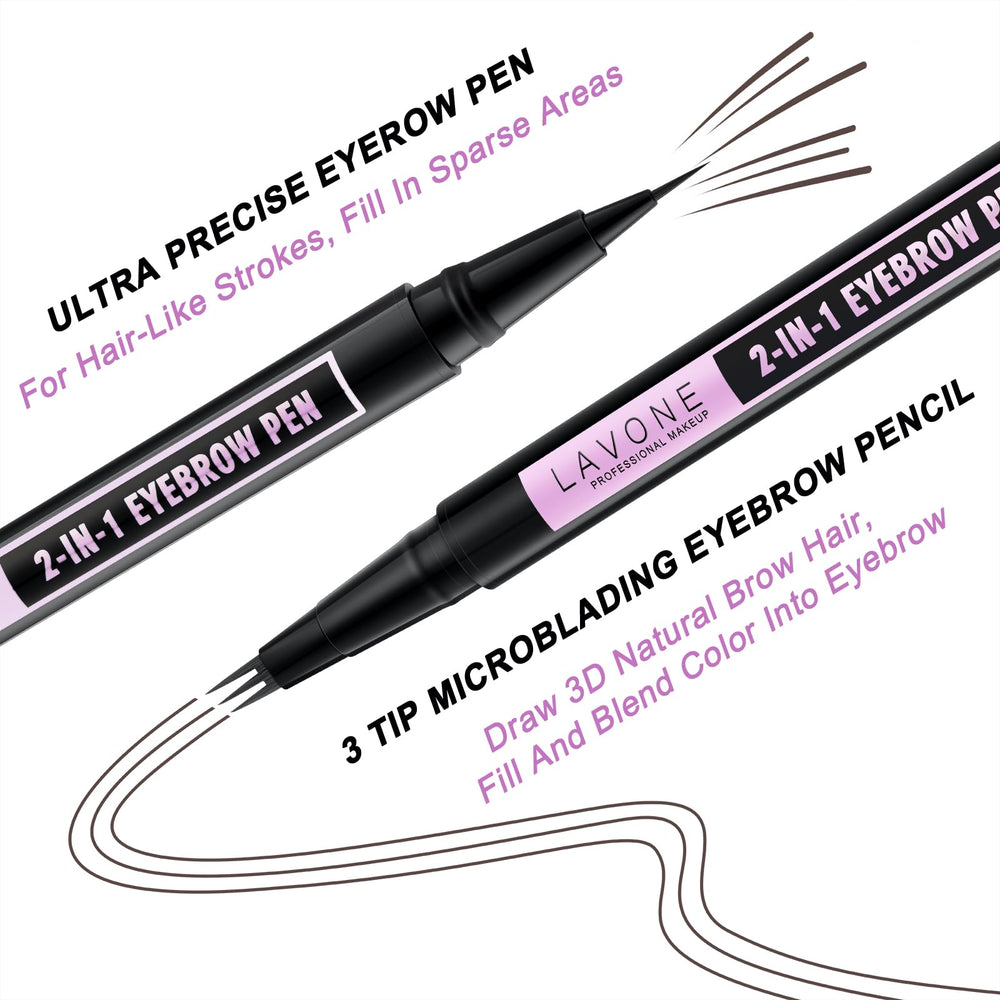 LAVONE Eyebrow Pen ultra-precise tip for shaping sparse brows