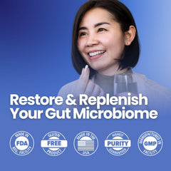 Graphic illustration of probiotic strains Lactobacillus and Bifidobacteria
