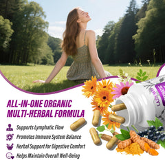 Turmeric root extract and Cleavers in the supplement