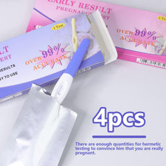 Front view of LE TOOTER fake pregnancy test 4 pack box