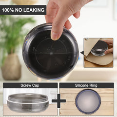 Leak-proof screw-cap with silicone seal