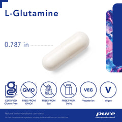 Graphic showing lean muscle support from L-glutamine